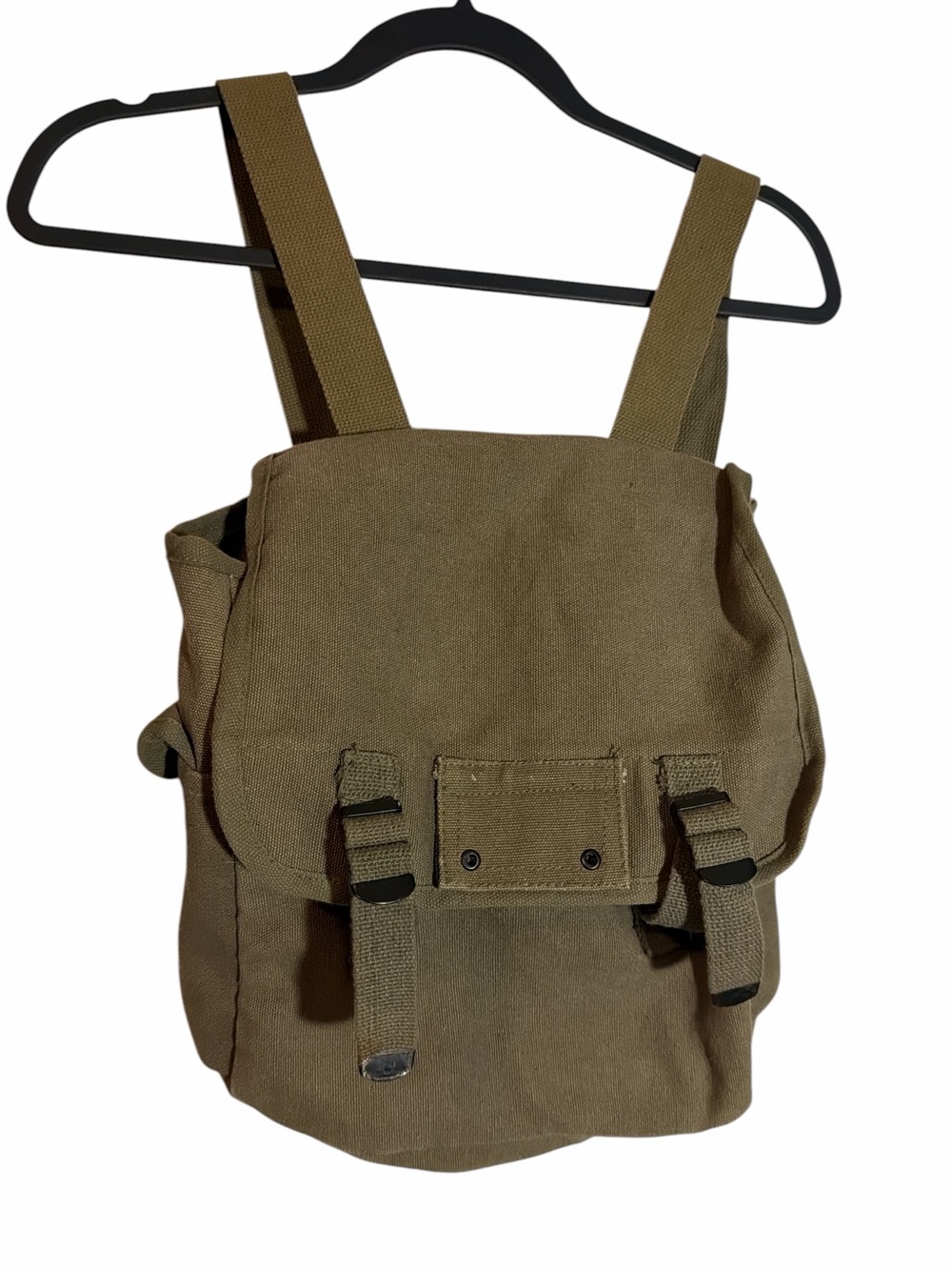 Vintage Military Backpack in Army Green